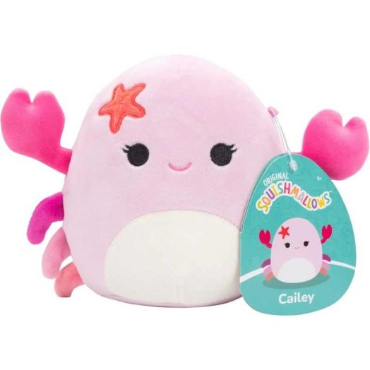 Squishmallows Original 5-Inch Cailey The Crab - Official Jazwares Little Plush - Collectible Soft & Squishy Mini Stuffed Animal Toy - Add to Your Squad - Easter Basket Stuffer for Kids, Girls & Boys