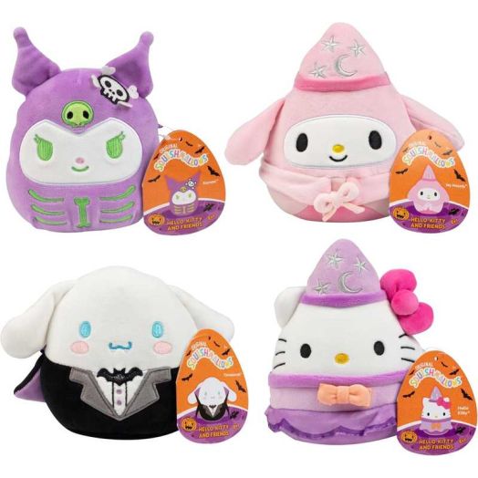 Squishmallows Original 5-Inch Hello Kitty & Friends 4 Pack - Official Jazwares Mini Plush - Collectible Soft & Squishy Sanrio Stuffed Animal Toy - Easter Basket Stuffer for Kids, Girls & Boys