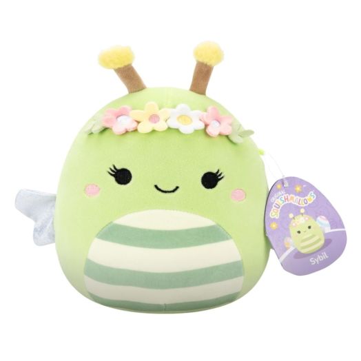 Squishmallows Original 8.25" Sybil The Green Bee with Flower Crown Easter Plush Toy