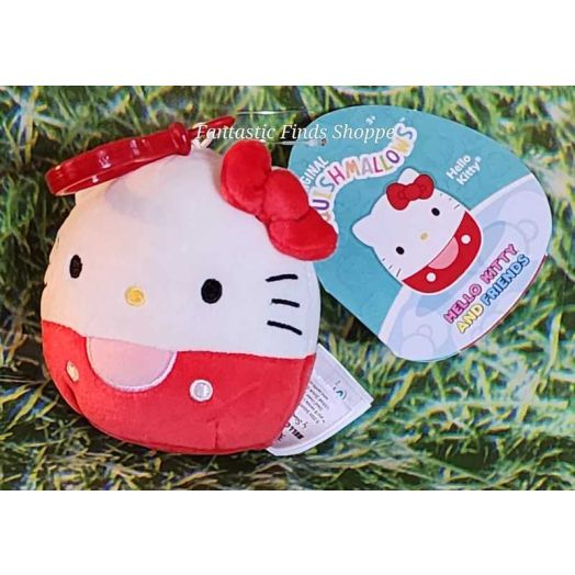 Squishmallows Sanrio Hello Kitty and Friends Hello Kitty Bag Clip-On 3" NWT