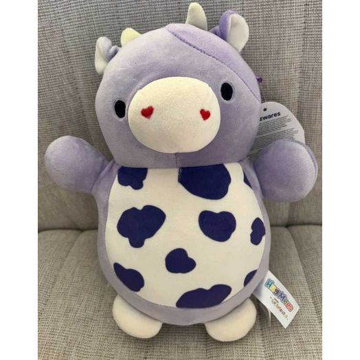 Squishmallows Valentine Squad 10" Hug Mees Stuffed Animal Plush Toy 10" Bubba The Purple Cow