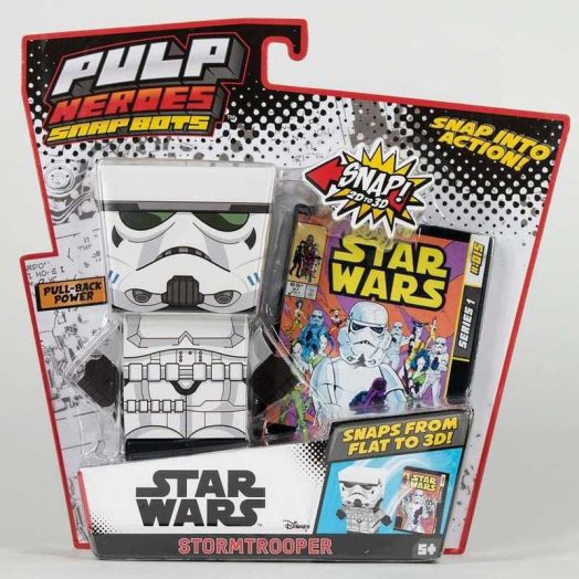 Star Wars Stormtrooper Snap Bot Pulp Heroes Pull Back Toy Collectible