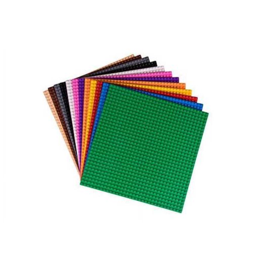 Strictly Briks Classic Baseplates 10 X 10 Building Brick Base Plates 12 Pack, Compatible with All Major Brands, 12 Flat Bottom Bases, Great for Diy Play Tables, 12 Rainbow Colors