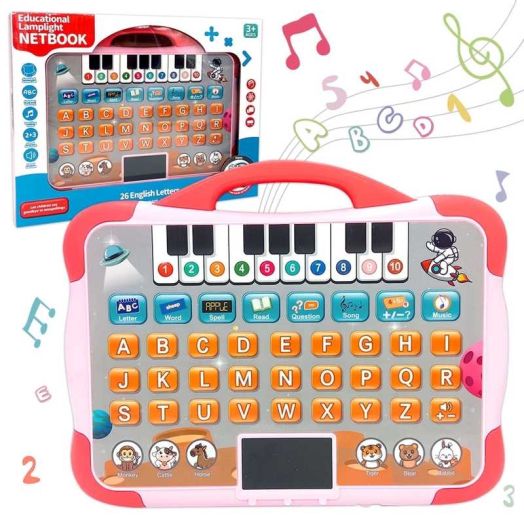 Baby Tablet Toy, Toddler Toys 1 2 3 for Boys Girls, Educational Toys with Light and Music, Learning Toys for Toddlers 2-5 Year Old