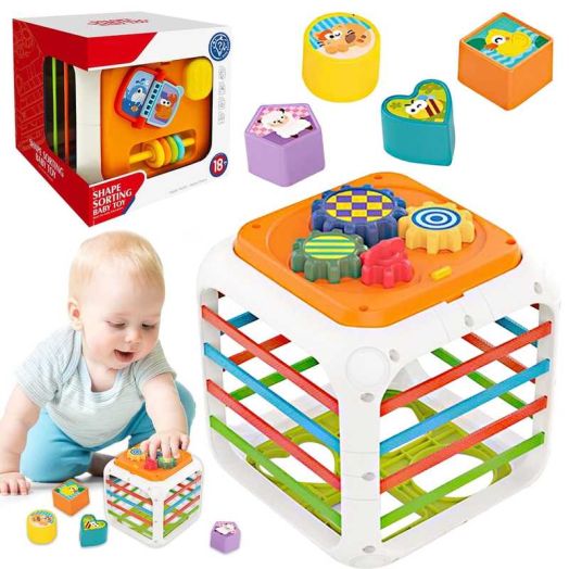 Style-Carry Shape Sorter Toy, Montessori Toys for 1 Year Old, Sensory Toys for Toddlers 1-3, Learning Toys Christmas Birthday Gifts
