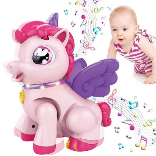 Toys for 1 Year Old Girls, Musical Crawling Toy for Toddlers 1-3, Baby Toys 6-12 Months, Educational Learning Toys