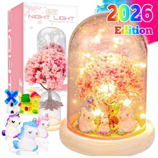 Girls Toys 5-7 Craft Kit for Kids, DIY Nightlight for Girls Toys Ages 4-6, Birthday Gifts Toys for Girls 3-6 years, Toys for Girls 5 6 7 8 9 10 11 12 Years