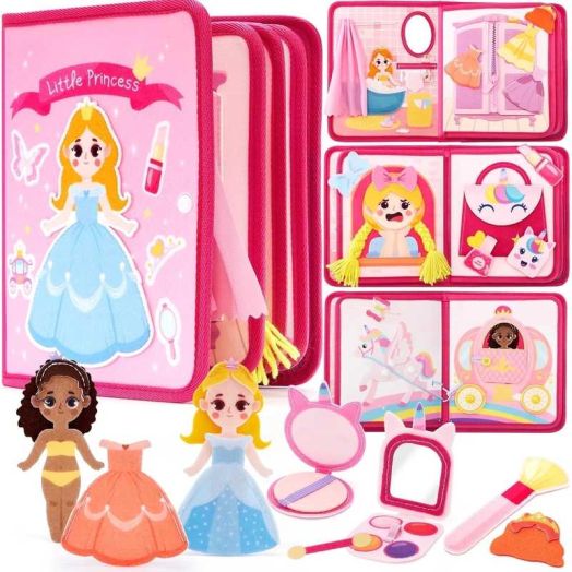 Montessori Learning Toys for Toddlers 1-3, Early Education Busy Board Toys for 1 2 3 Year Old Girls, Birthday Gifts Toys for 2 3 4 Year Olds