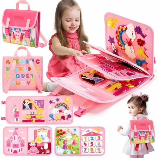 Montessori Toys for Toddler Girls, Busy Board Toy for Toddlers 1-3, Learning Educational Toys for 1 2 3 Year Old Girls, Birthday Gift for 1 2 Year Old