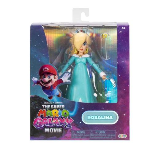 The Super Mario Galaxy Movie - 5 inch Action Figure Series - Rosalina Figure with Wand and Stand Accessories