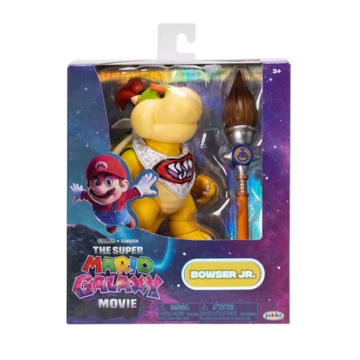The Super Mario Galaxy Movie - 5 inch Action Figure Series - Bowser Jr. Figure with Paint Brush Accessory