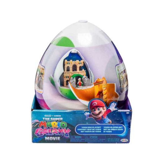 The Super Mario Galaxy Movie - Yoshi Egg Playset with 1.5 inch Yoshi and Exclusive Fire Mario Action Figures