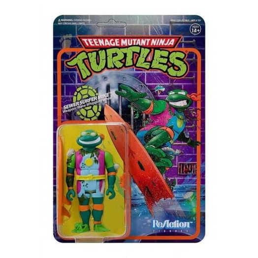 ReAction Figures - Teenage Mutant Ninja Turtles Wave 3 - Sewer Surfer Michelangelo, Super7, Gifts