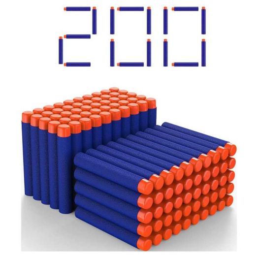 Suproot 200pcs Darts Refill Foam Bullets Ammo for Nerf N-Strike Elite Blasters Gun, 6 Years & Up, Blue
