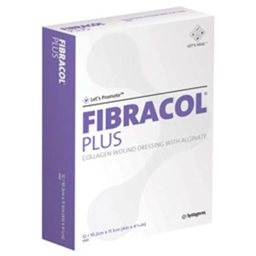Systagenix 3M Fibracol Plus Collagen Wound Dressing with Alginate, 4 x 4.3 Inch - 1 Dressing Included