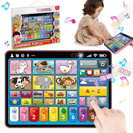 Baby Tablet Toy, Toddler Toys 1-3 for Boys Girls, Educational Learning Toys for 1 2 3 Year Old Gifts