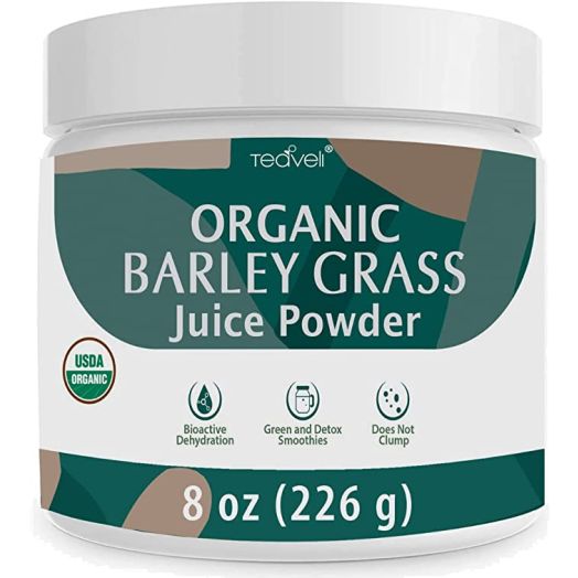 Teaveli Organic Barley Grass Juice Powder, 8 Ounces, Greens Powder
