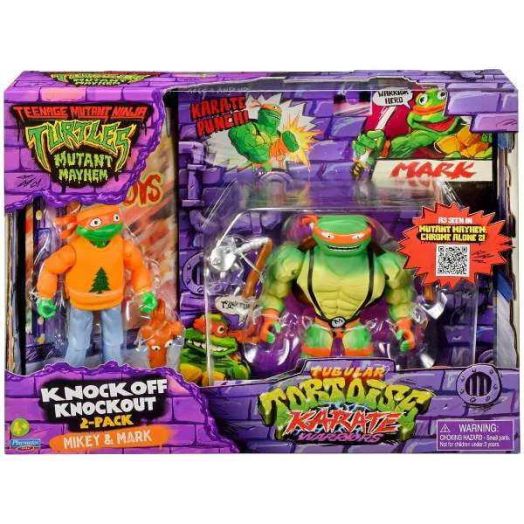 Teenage Mutant Ninja Turtles Tubular Tortoise Karate Warriors Mikey & Mark Action Figure 2-Pack [Knockoff Knockout!]