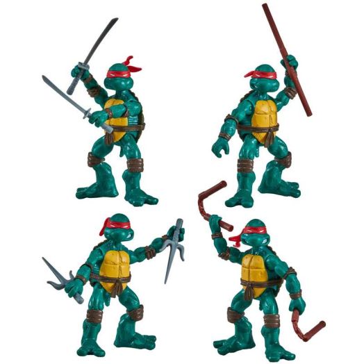 Teenage Mutant Ninja Turtles: 4" Comic Book Figure Bundle with Comic Book by Playmates Toys