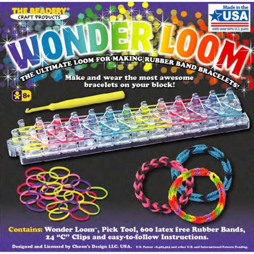 The Beadery Wonder Loom Kit, Gift for Kids, Includes 600 Rubber Bands. Child & Adult