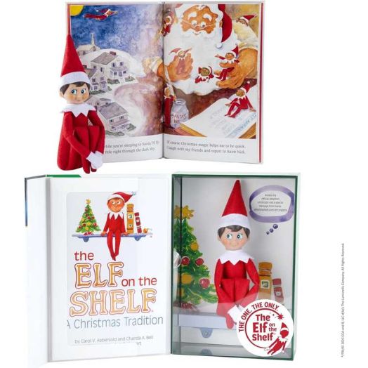 The Elf on the Shelf: A Christmas Tradition - Boy Scout Elf with Blue Eyes and Storybook