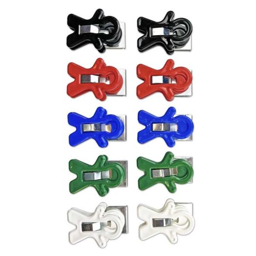 The Pencil Grip Magnet Man Magnetic Clip Assorted Colors 10/Pack (TPG13210)
