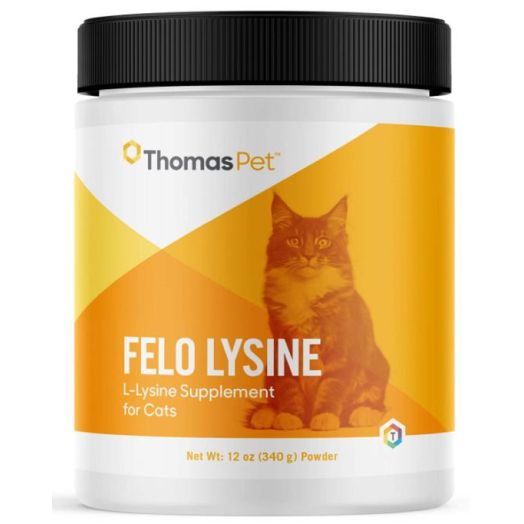 Thomas Pet Felo Lysine - L-Lysine Supplement for Cats - Lysine for Cats - (12 Ounces, Powder)