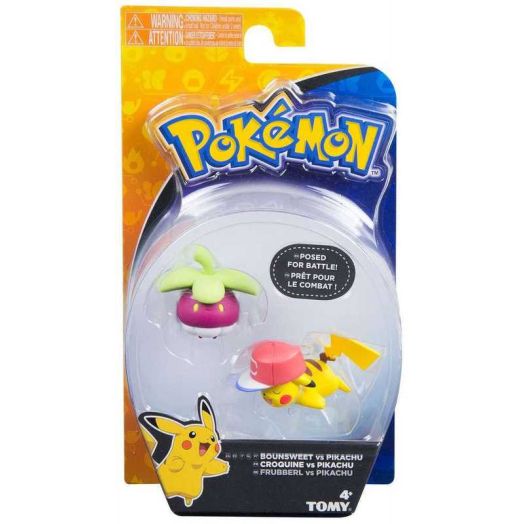 Pokemon Battle Action Ash's Pikachu VS Bounsweet Action Figure