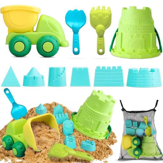 Toy Life Beach Toys Toddlers Sand Toys, Plastic Green