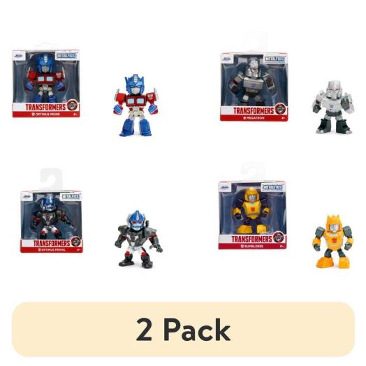 (2 pack) Transformers 2.5" Single Pack Die-Cast Metal Figures(One Piece, Styles May Vary)