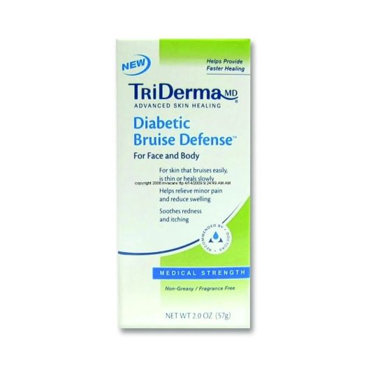TriDerma Diabetic Bruise Defense Healing Cream, 2.0 Ounce