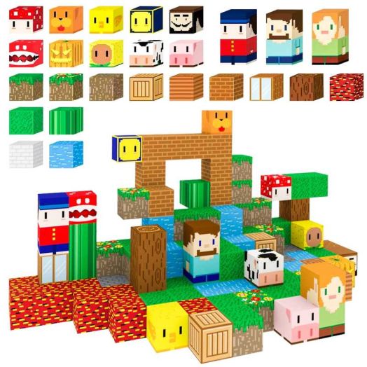 120 PCS Magnetic Blocks Building Toys, Build 3D Magnetic Building Blocks Set for Kids Ages 3+, Magnetic Blocks STEM Sensory Educational Christmas Birthday Gifts Construction Toys