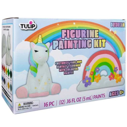 Tulip Daydream Ceramic Painting Kit Value Pack, Unicorn & Rainbow, Paint your Own, 2 pieces for Kids 8+