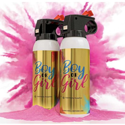 Pink Gender Reveal Powder Bottle for Parties | Manual Use | Biodegradable Color Powder for Outdoor Celebrations