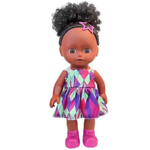 A-Waroom Black Doll with Afro Kids Gift 10 inch African American Body Doll Toys for Girls