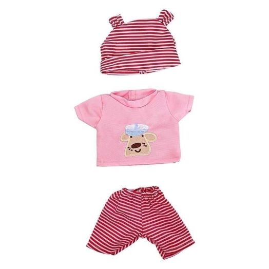 AlevRam 12 Inch Doll Clothes Set - Baby Doll Clothes Outfits with Hat, Soft Jumpsuit Sleeping Wear for 12 Inch Baby Doll (1 Set, Doll Not Included)