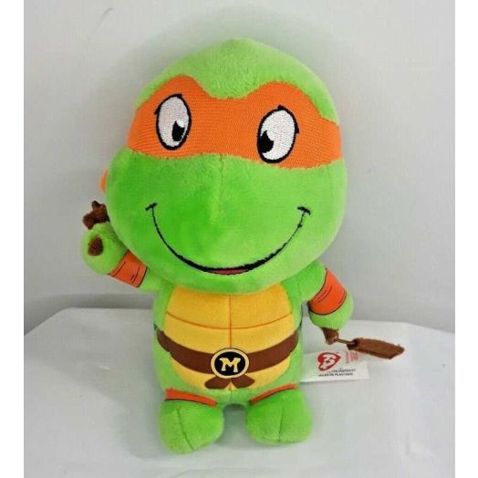 TY Beanie Baby - MICHELANGELO (Teenage Mutant Ninja Turtles)(NO TY HANG TAG) 6" Plush