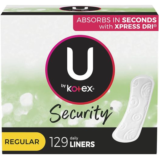 U by Kotex Lightdays Panty Liners, Regular, 129 Count