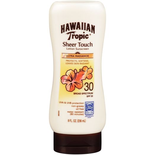 Hawaiian Tropic Sheer Touch SPF30 Sunblock Lotion - Ultra Radiance, 8-Fluid Ounce Bottles