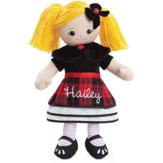 Personalized Rag Doll With Winter Dress