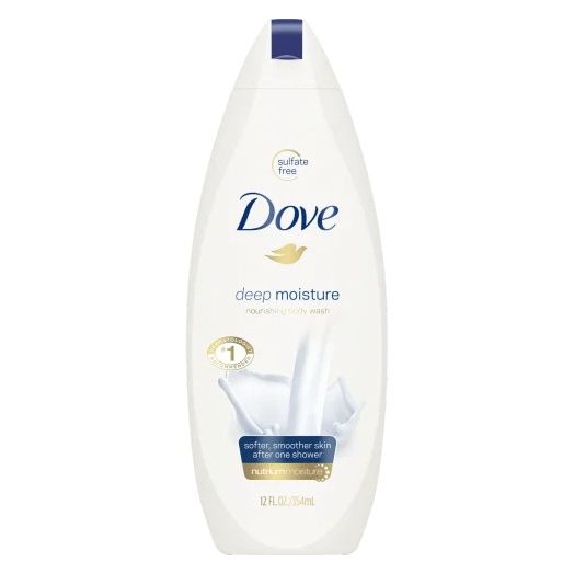 Dove Deep Moisture Nourishing Body Wash, 12 oz Flip Top Bottle Scented
