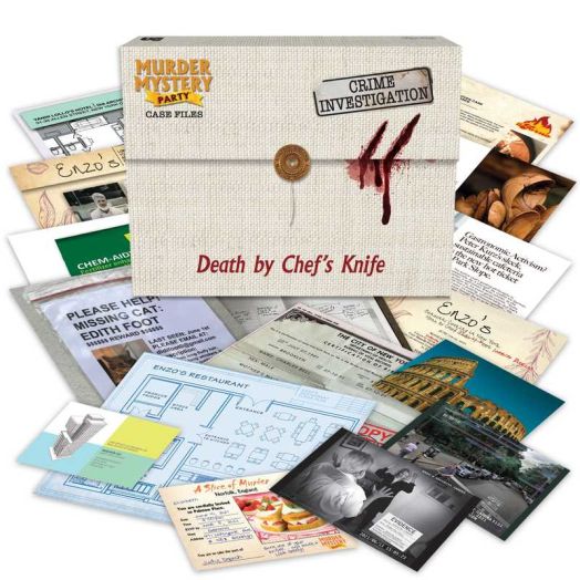 Murder Mystery Party Case Files Death by Chef's Knife by University Games Ages 14+