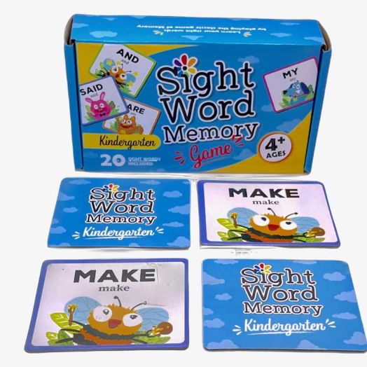 Sight Word Matching Memory Game Kindergarten
