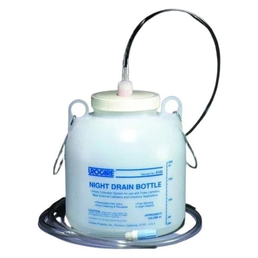 Urocare 4100 Night Urinary Drainage Bottle, 2 Liter with 60-Inch Tubing