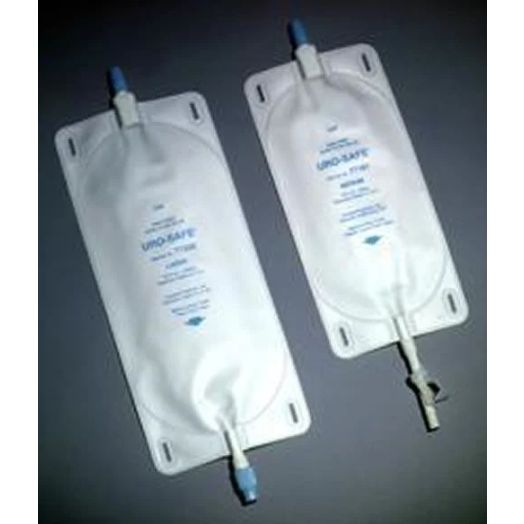 Urocare Uro-Safe Disposable Vinyl Leg Bag with Twist Drain Valve, 18 oz (500mL) Medium