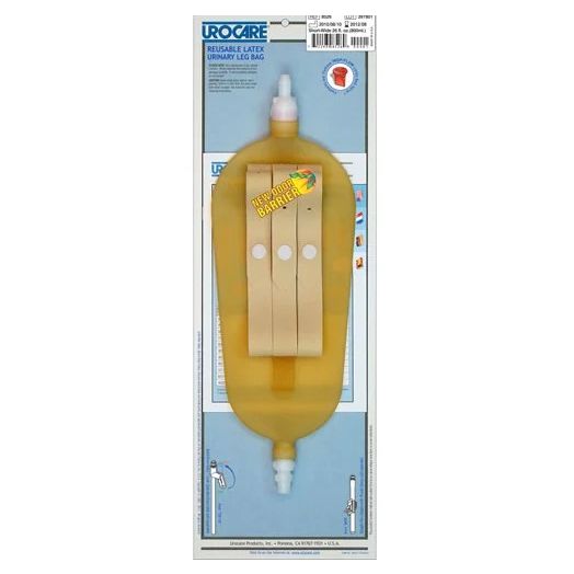 Urocare Reusable Latex Urinary Leg Bag, Sport-Left Large 16 oz