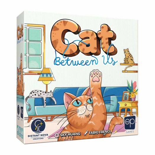 Cat Between Us, Quirky Fun Strategic Card Game of Attracting a Playful Cat with Toys, Easy to Learn, Quick Play for 2-6 Players, By Usaopoly