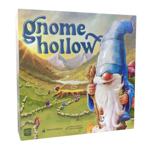 Gnome Hollow Board Game, Thematic Gnome and Garden Tile Laying & Worker Placement Strategy Game for All Ages, Beautiful Art, Ages 12+, 2-4 Players, 45+ Min Play Time, By USAopoly
