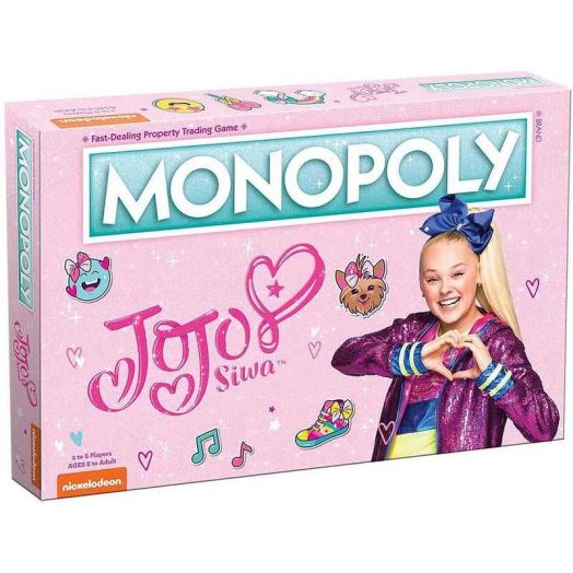 USAopoly Monopoly Unisex JoJo Siwa Board Games, Plastic Multicolor