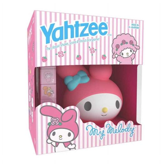 Yahtzee: My Melody Dice Game, Collectible Hello Kitty & Friends Dice Cup Featuring Adorable Artwork, Classic Game Based on Hello Kitty & Friends
